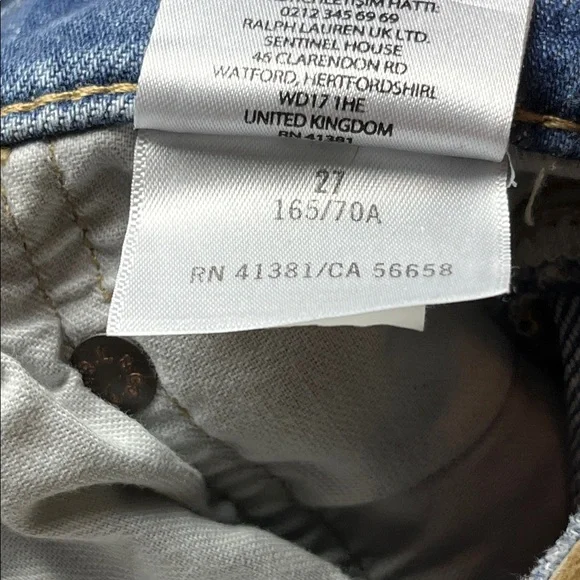 Polo Ralph Lauren Slim Tapered Boyfriend Patchwork Jeans - Picture 16 of 16